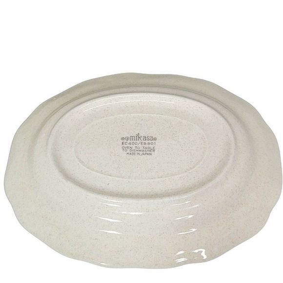 Vintage Mikasa Stoneware Whole Wheat Gravy Boat & Spill‎ Under Plate Japan - Picture 7 of 9